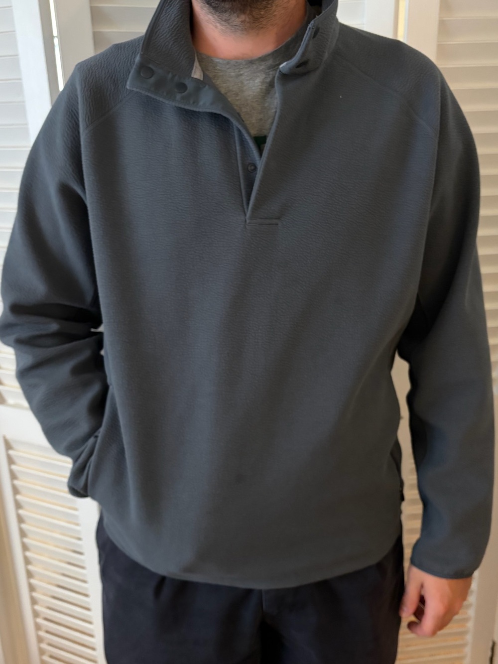 Lululemon Men's Scuba Pullover Fleece - Gray Blue